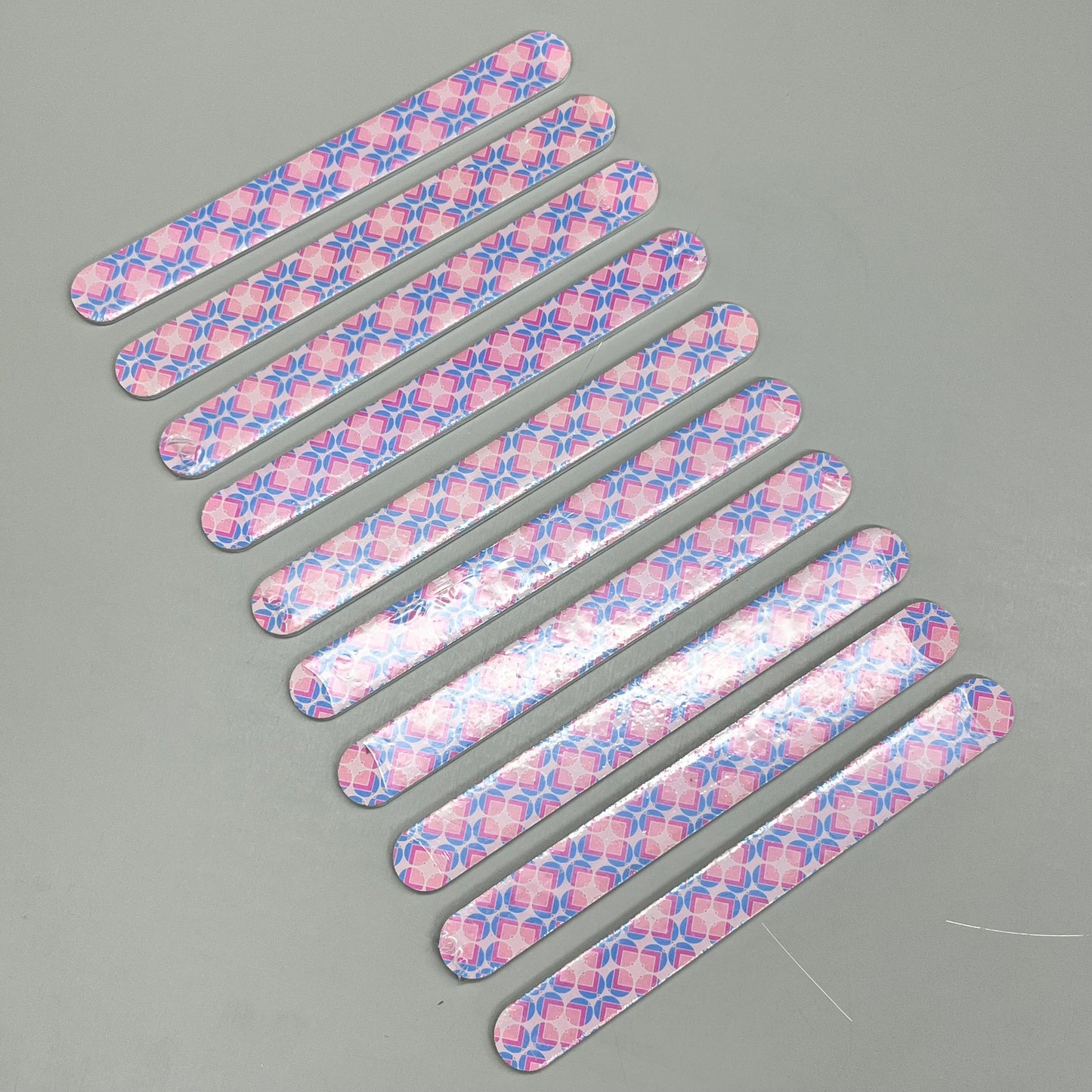 WALGREENS (10 PACK!) Pattern Nail File 7" Pink Abstract WIC 254462