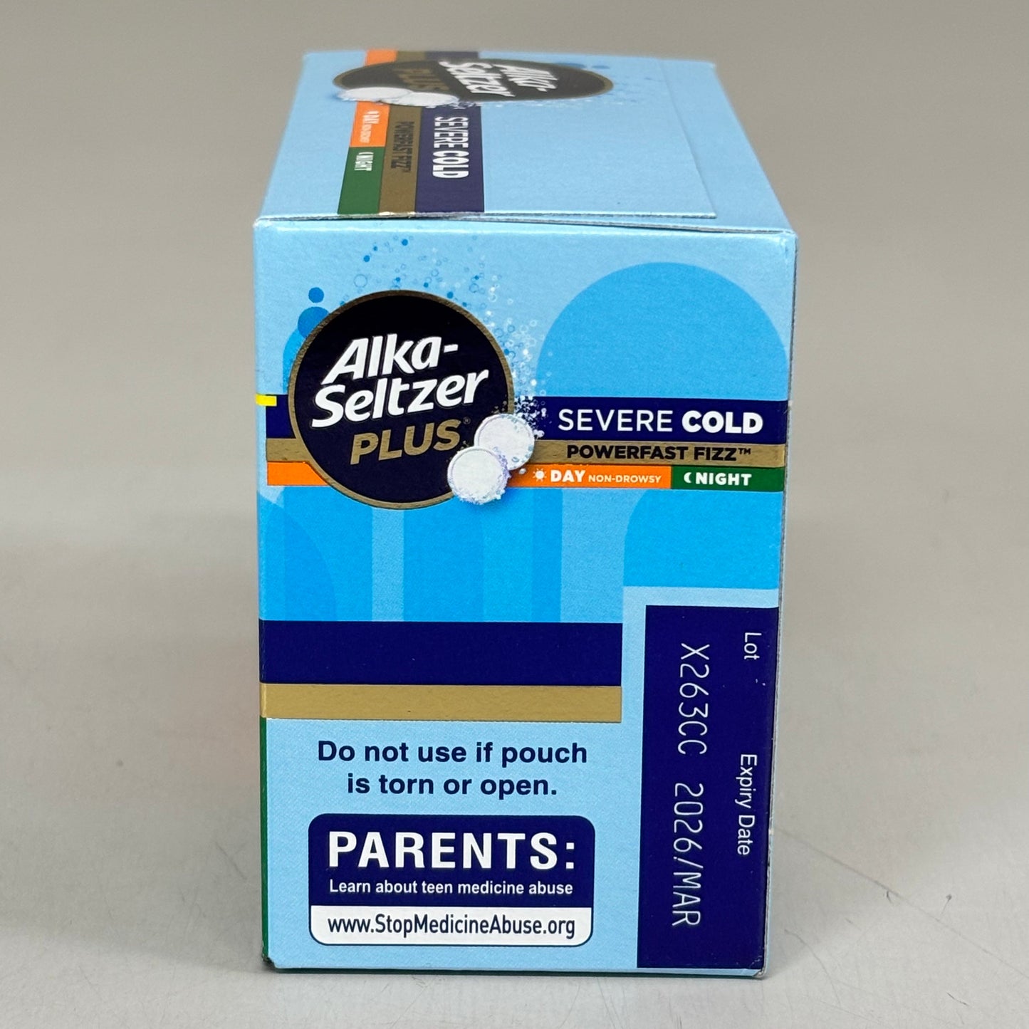 ZA@ ALKA-SELTSER PLUS (2 PACK, 24 TABLETS EACH) Severe Cold 16 Day + 8 Night Tabs BB 03/26 A