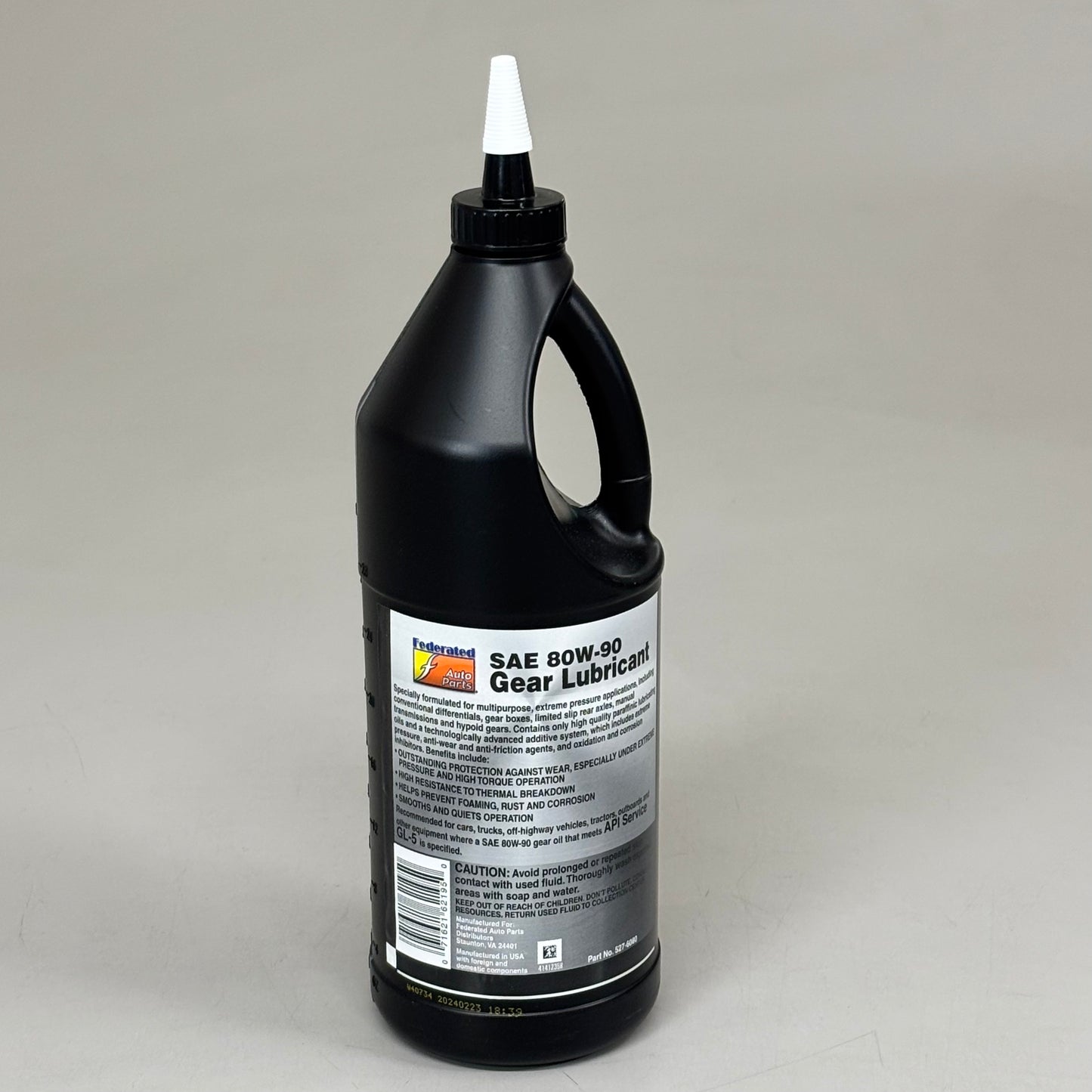 FEDERATED (6 PACK, 1 QUART EACH) Heavy Duty SAE 80W-90 Gear Oil  527-6080