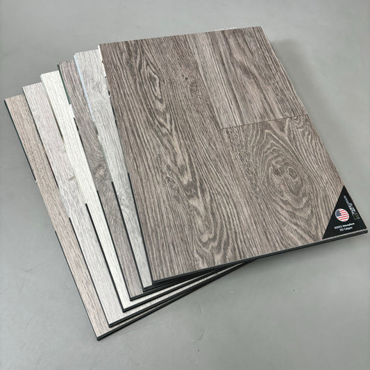 ZA@ ENGINEERED FLOORS (6 PACK) Pure Grain Luxury Vinyl Tile (DLVT) Samples 18"X13" Assorted Colors