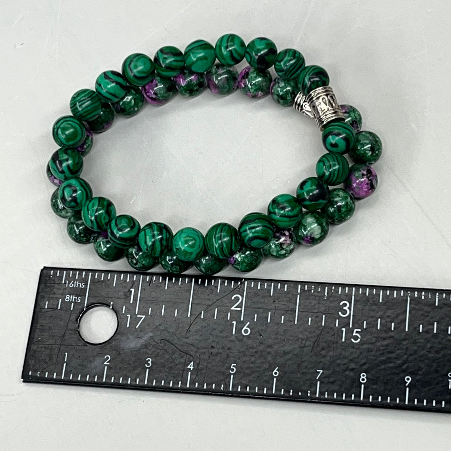 BEST WHOLESALE 7-PACK! Beaded Crystal Bracelets Assorted Silver Jewel 3" Green