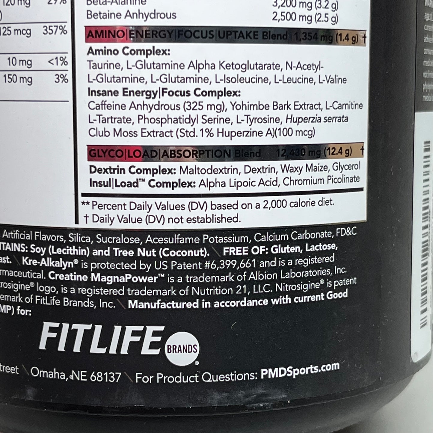 PMD Ultra Pump Fuel Insanity PreWorkout Miami Sunrise 930g Black Exp