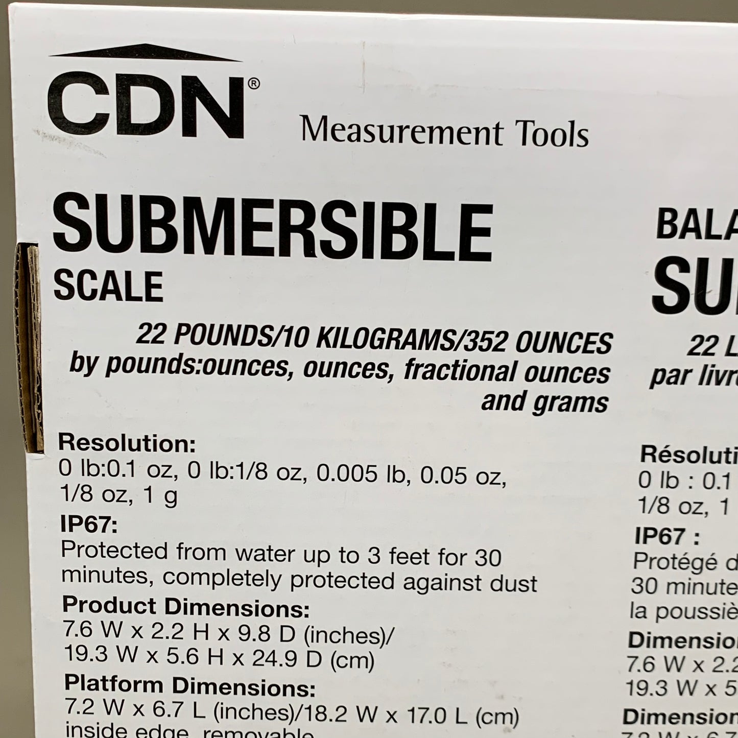 CDN (New!) SD1110X Submersible 22 Pound Digital Scale