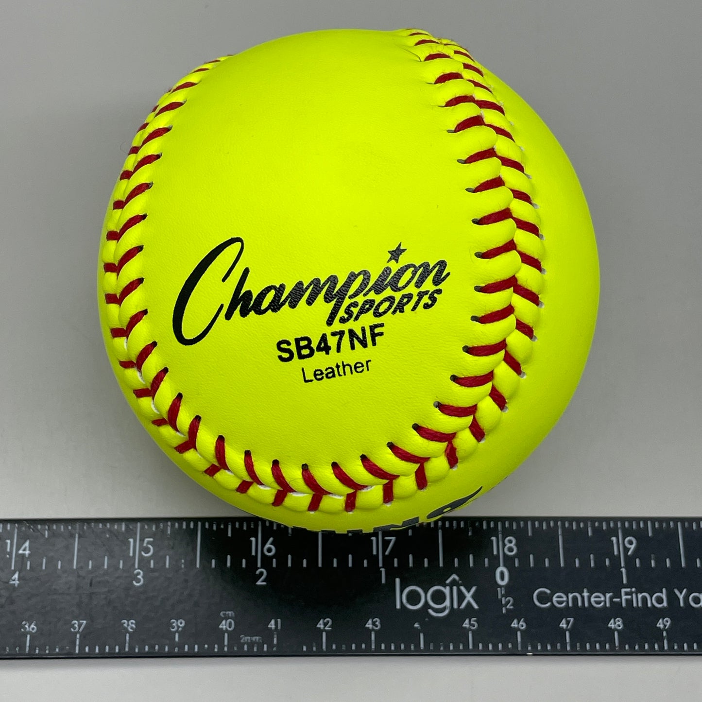 CHAMPION SPORTS (12 PK) Rhino Leather NFHS Softballs Optic Yellow 12" SB47NF