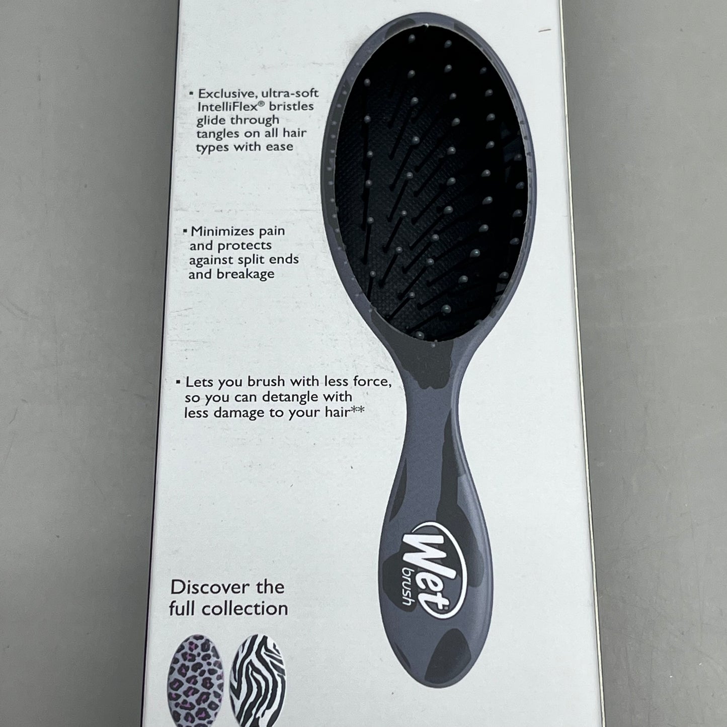 WET BRUSH (2 PACK!) Original Detangler Cheetah Print Black/Grey GYSPB830SAFA