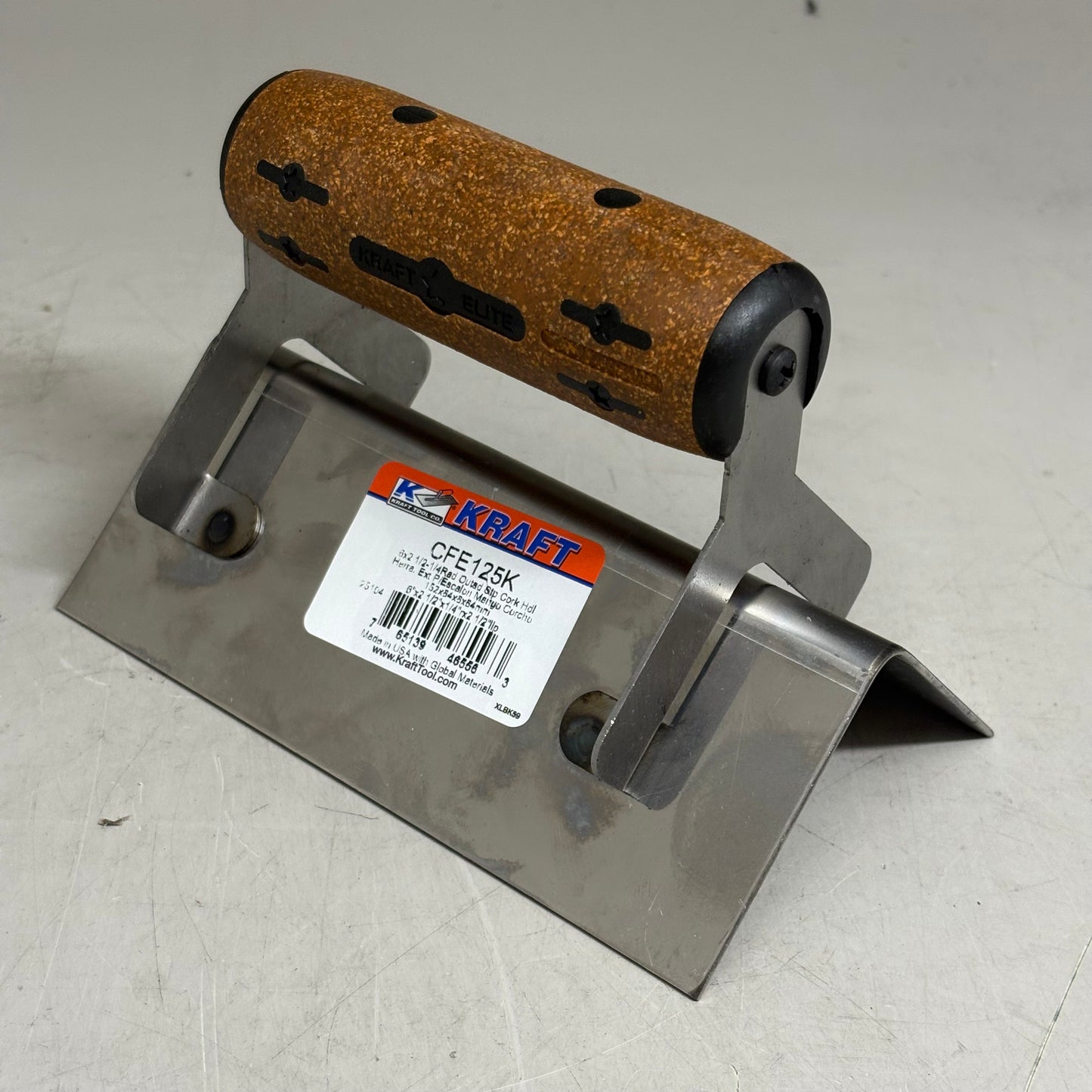 KRAFT TOOL CO Elite Series Five Star Outside Step Tool Cork Handle 6x2-1/2 1/4R
