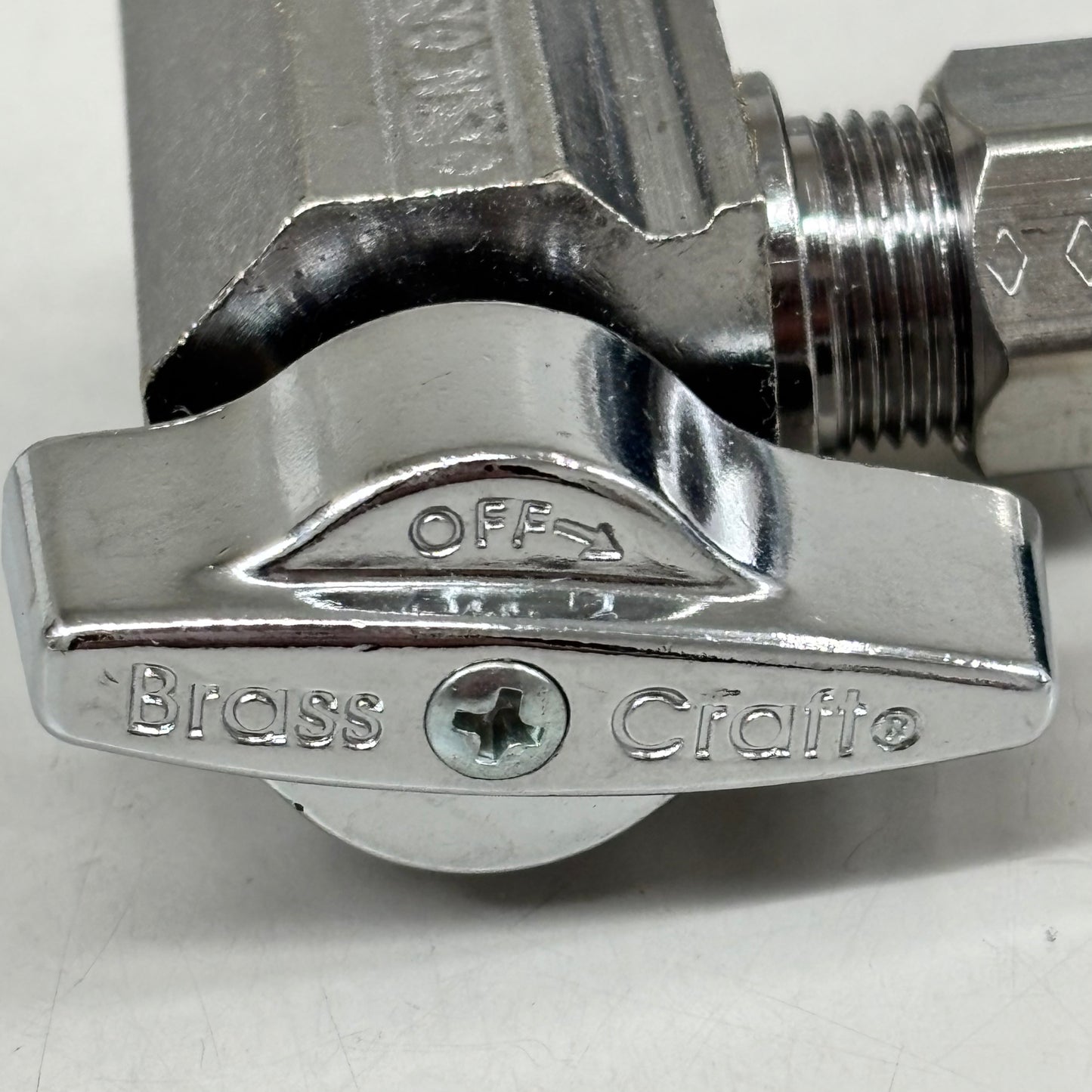 ZA@ BRASS CRAFT (5 PACK) Iron Pipe Angle Ball Stop 1/2"FIP x 3/8"O.D. Chrome KTR17XC