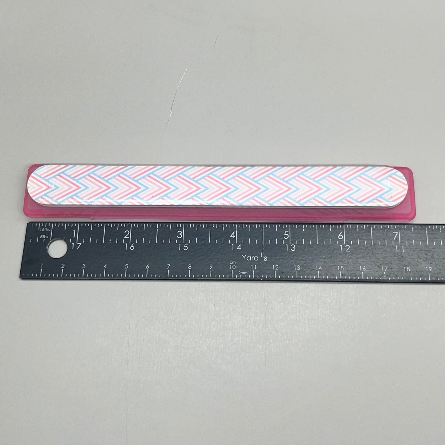 WALGREENS (6 PACK!) Nail File With Case 7 1/2" Pink Mountains WIC 924935