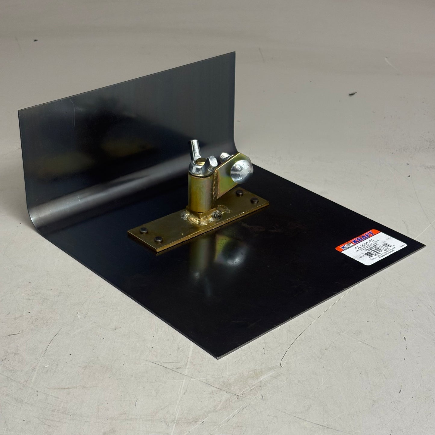 KRAFT TOOL CO Lip Blue Steel Walking Cove Tool with Swivel Bracket 6 x 6 3/4"R 6