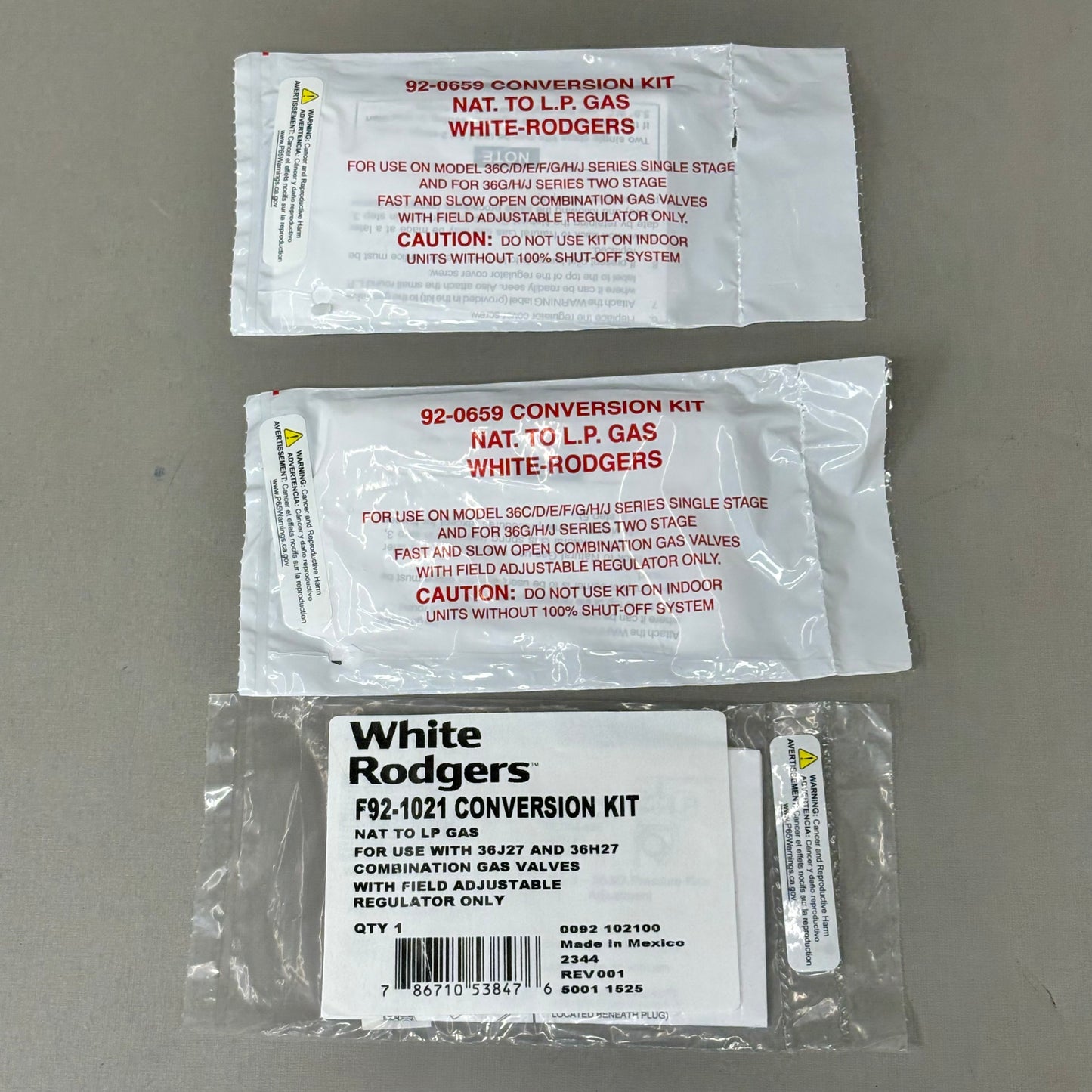 WHITE ROGERS Gas Conversion Kit Natural Gas to Propane 25 Piece AGAGC9NPS01D