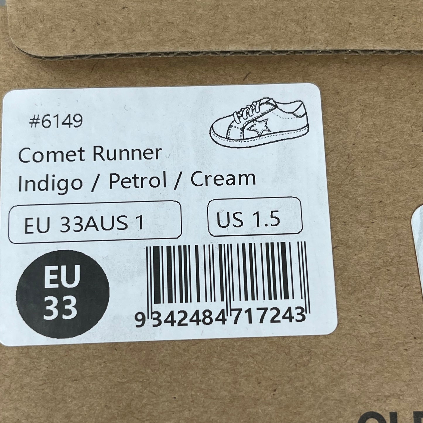 OLD SOLES Comet Runner Sneakers Kid's Sz 33 US 1.5 Indigo/Petrol/Cream #6149