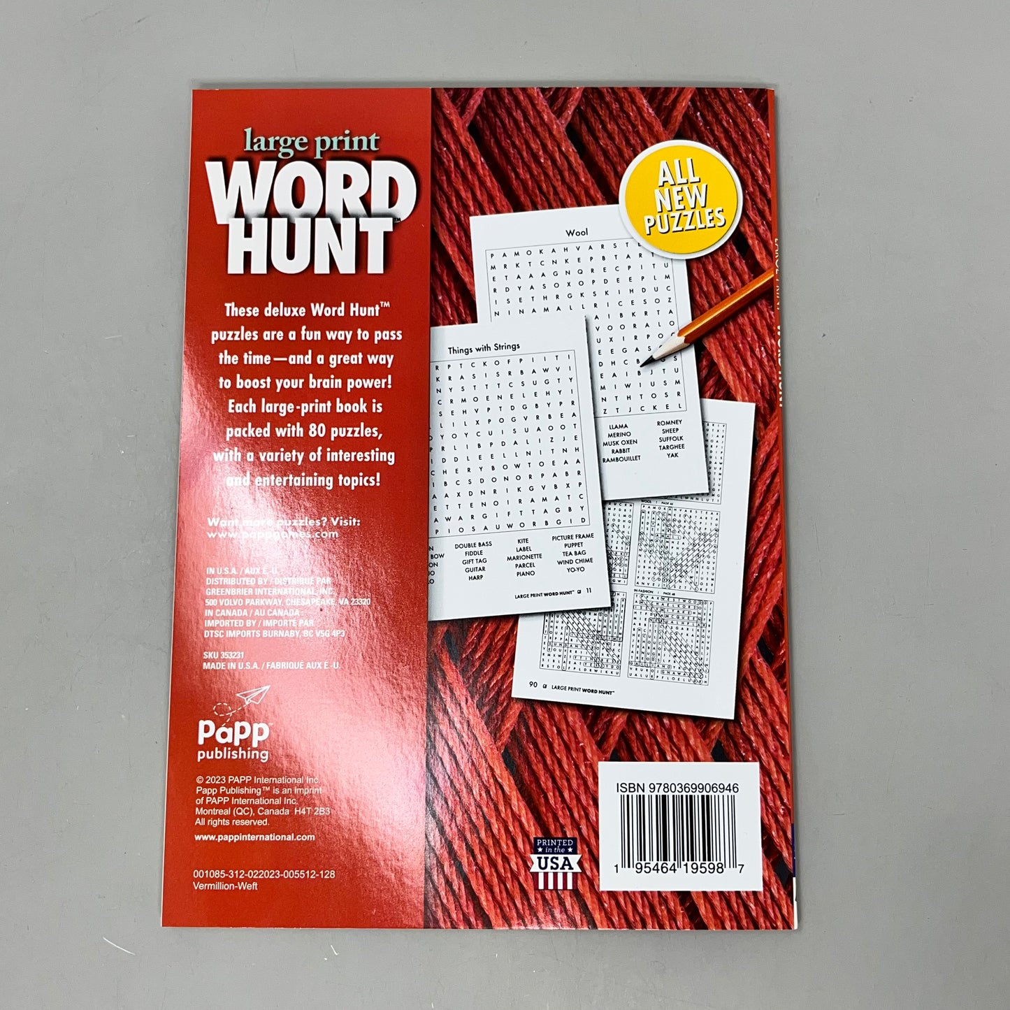 WORD HUNT (4 PACK) Large Print Word Search Puzzles Vol. 125, 126, 127, 128 353231