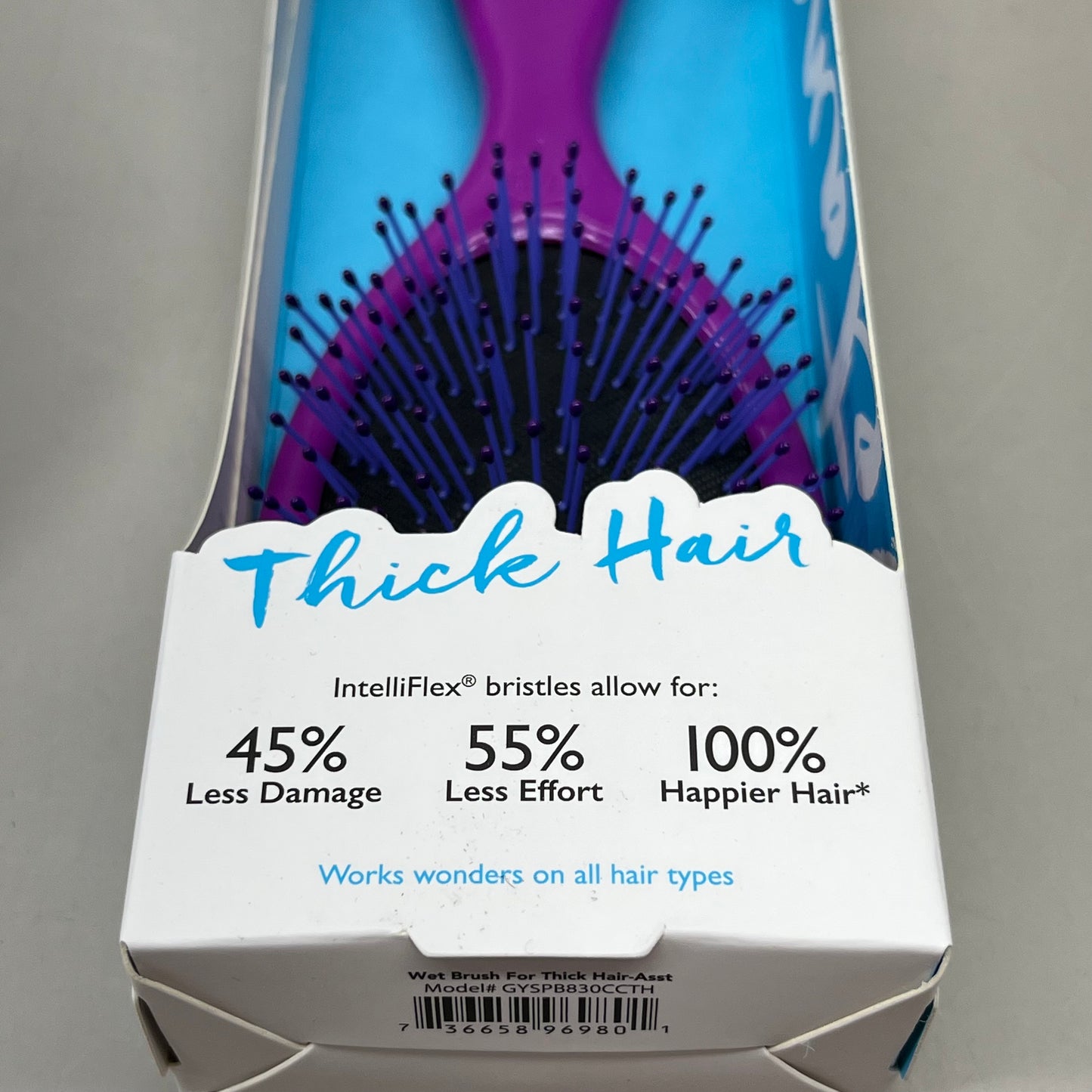 WET BRUSH (2 PACK) Custom Care Detangler Brush-Thick Hair Purple GYSPB830CCTH