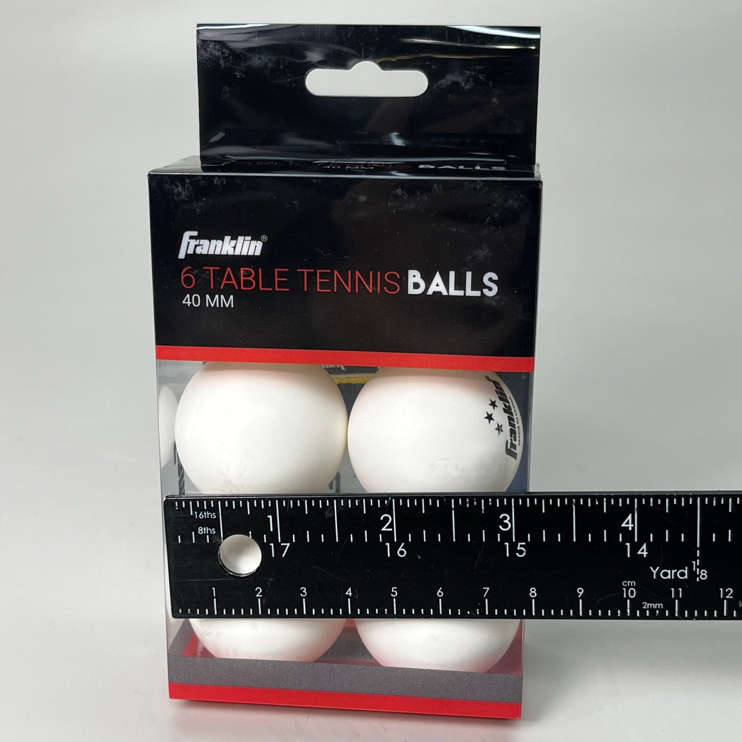 FRANKLIN (24 TOTAL BALLS) 3 Star Table Tennis Balls Ping Pong 40mm White 57102