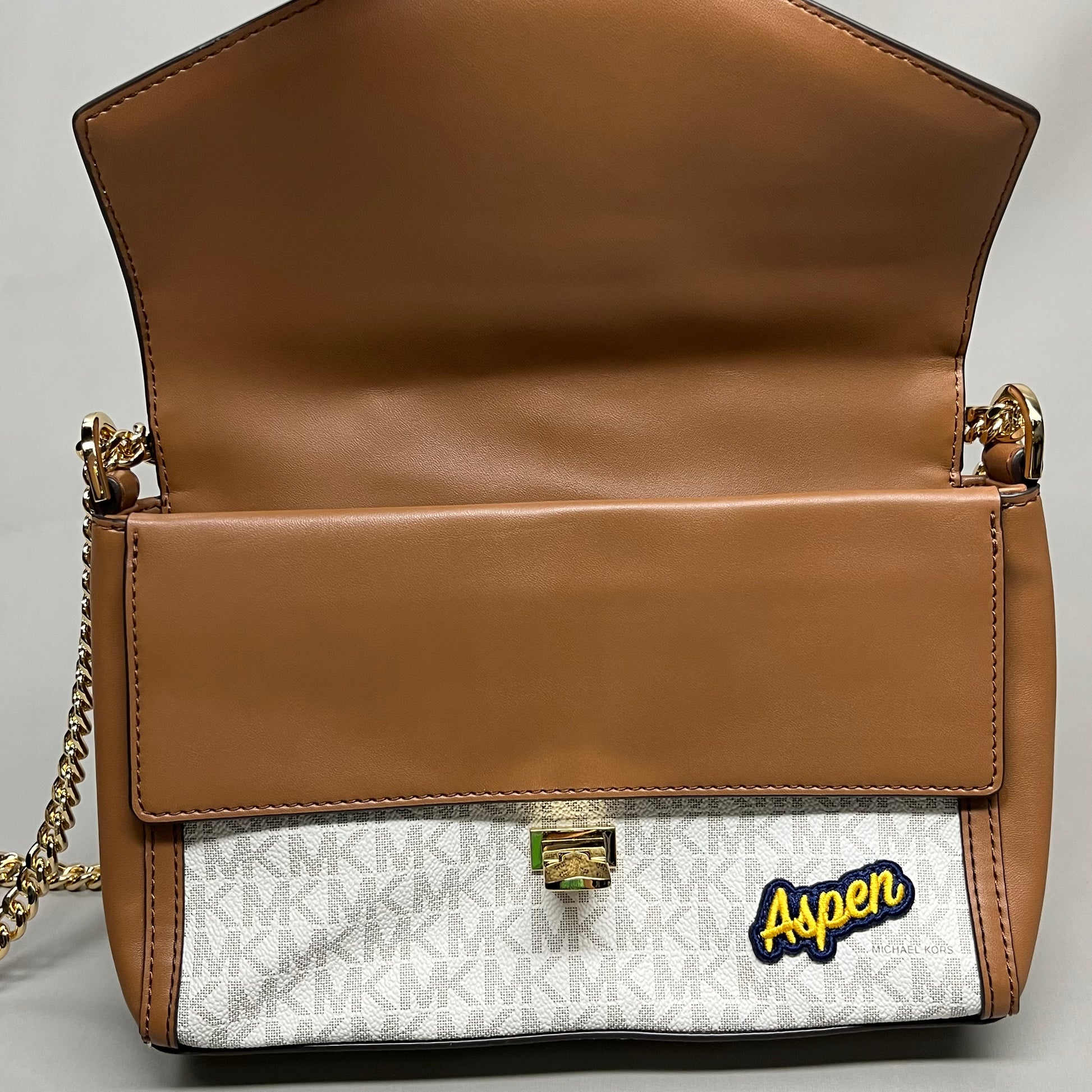 MICHAEL KORS Aspen Medium Kinsley Shearling Shoulder Crossbody Bag