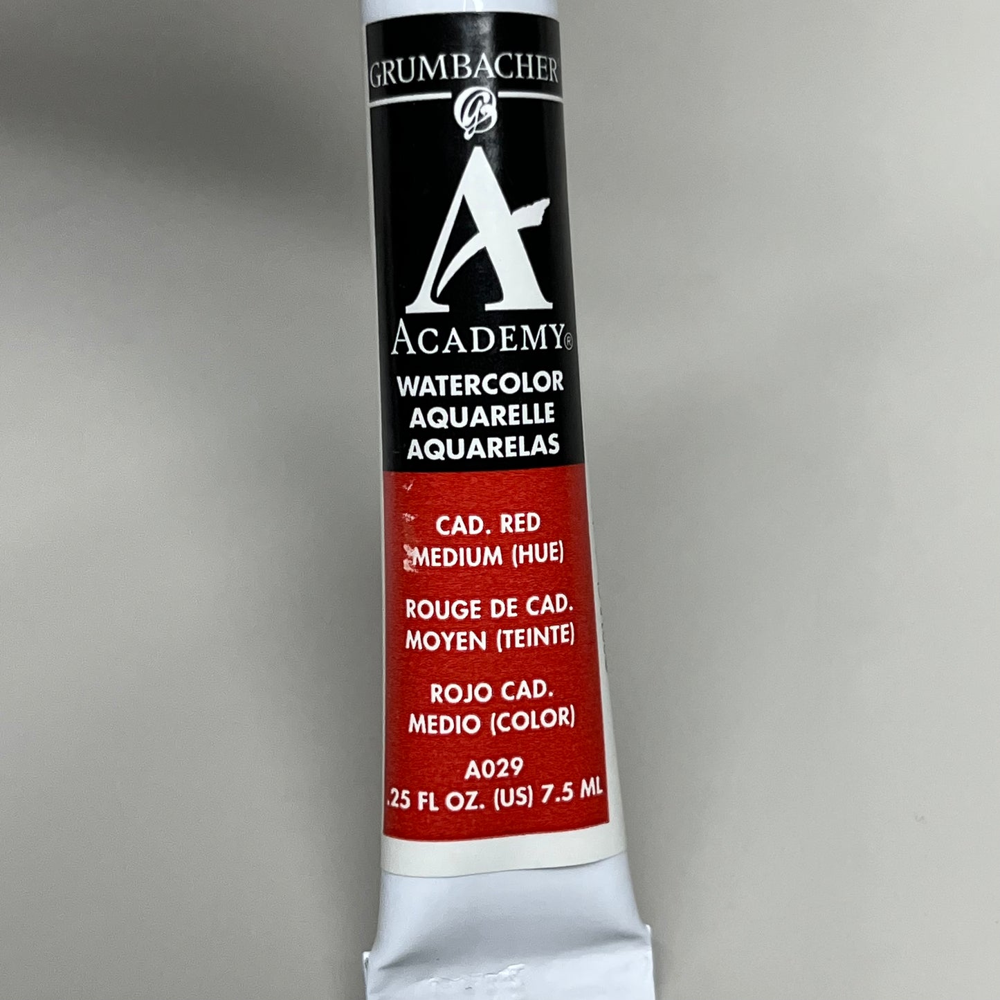 GRUMBACHER 6-PACK! Watercolor Paint Academy Cad Red MD .25 fl oz / 7.5 ml A029 (New)