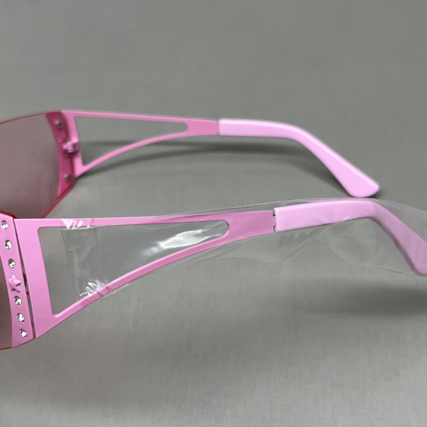 VANLINKER Pink Wrap Around Y2K Sunglasses for Women (New)