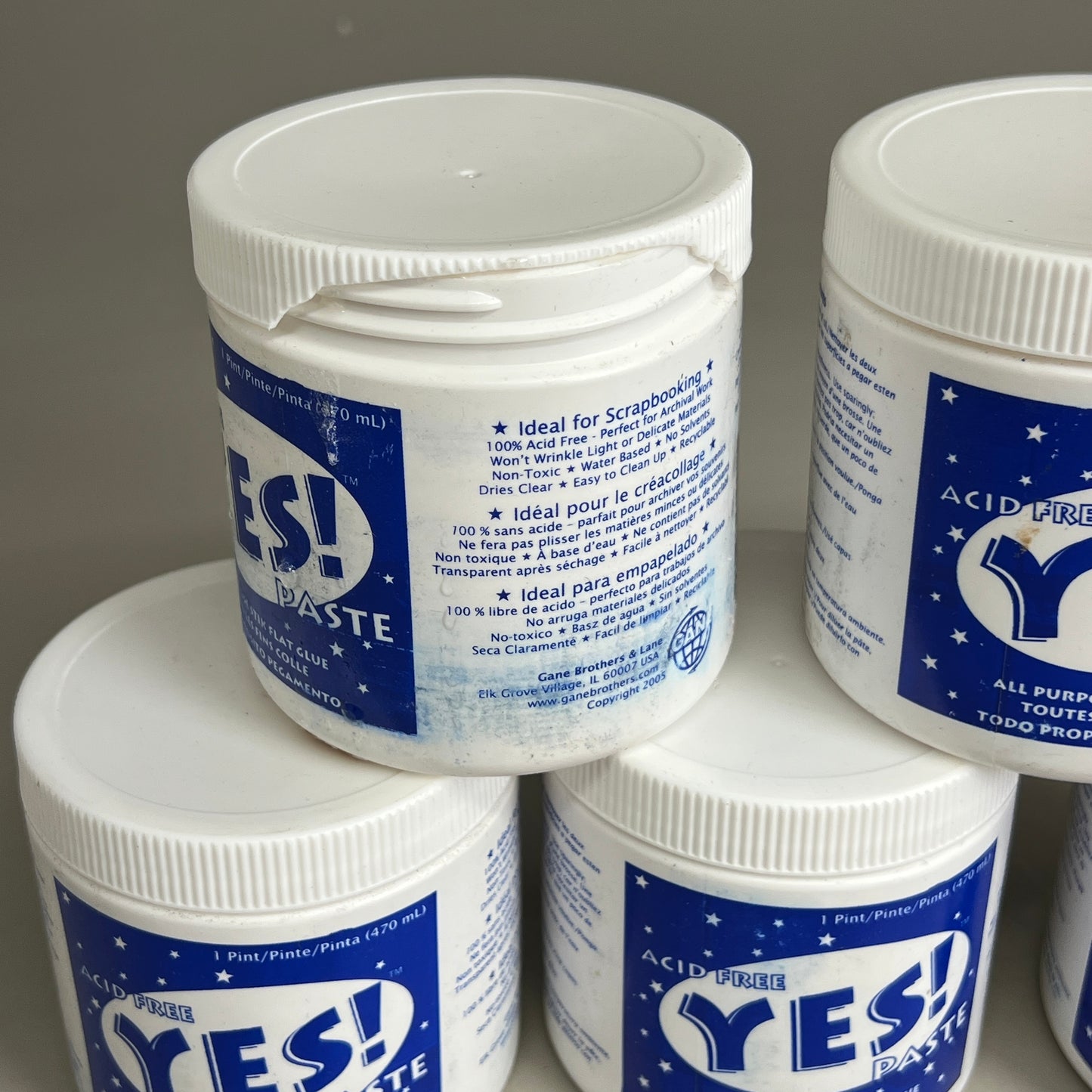 ZA@ YES! Lot of 5 All-Purpose Stik Flat Glue, 1-Pint ADH0901 (as-is)