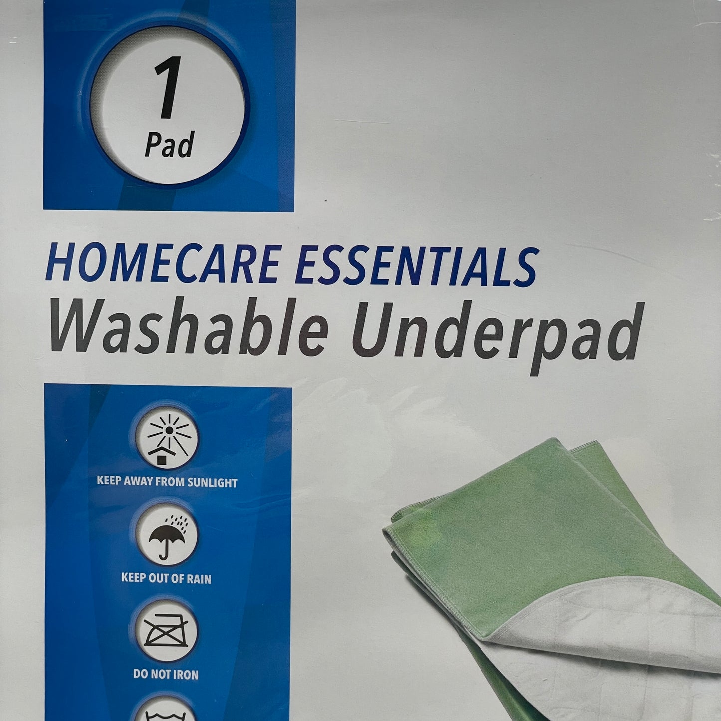 ABENA Home Care Essentials (10 PACK) Washable Bed Underpad 30"x36" Teal 2591