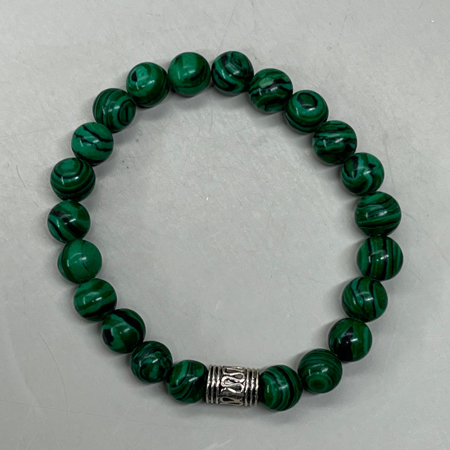 BEST WHOLESALE 7-PACK! Beaded Crystal Bracelets Assorted Silver Jewel 3" Green