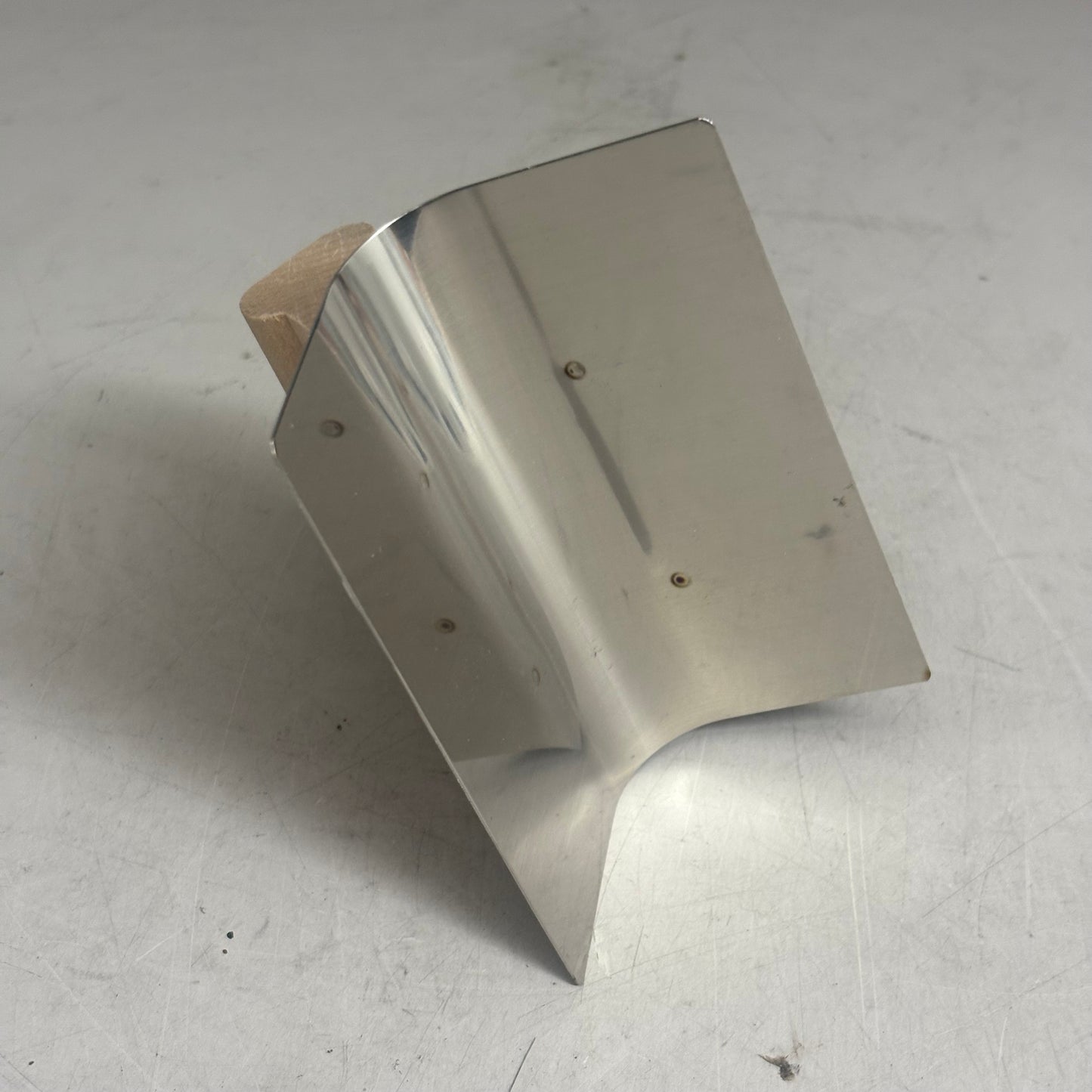 KRAFT TOOL CO Stainless Steel Outside Corner Tool with Wood Handle  4"x2"3/4"R