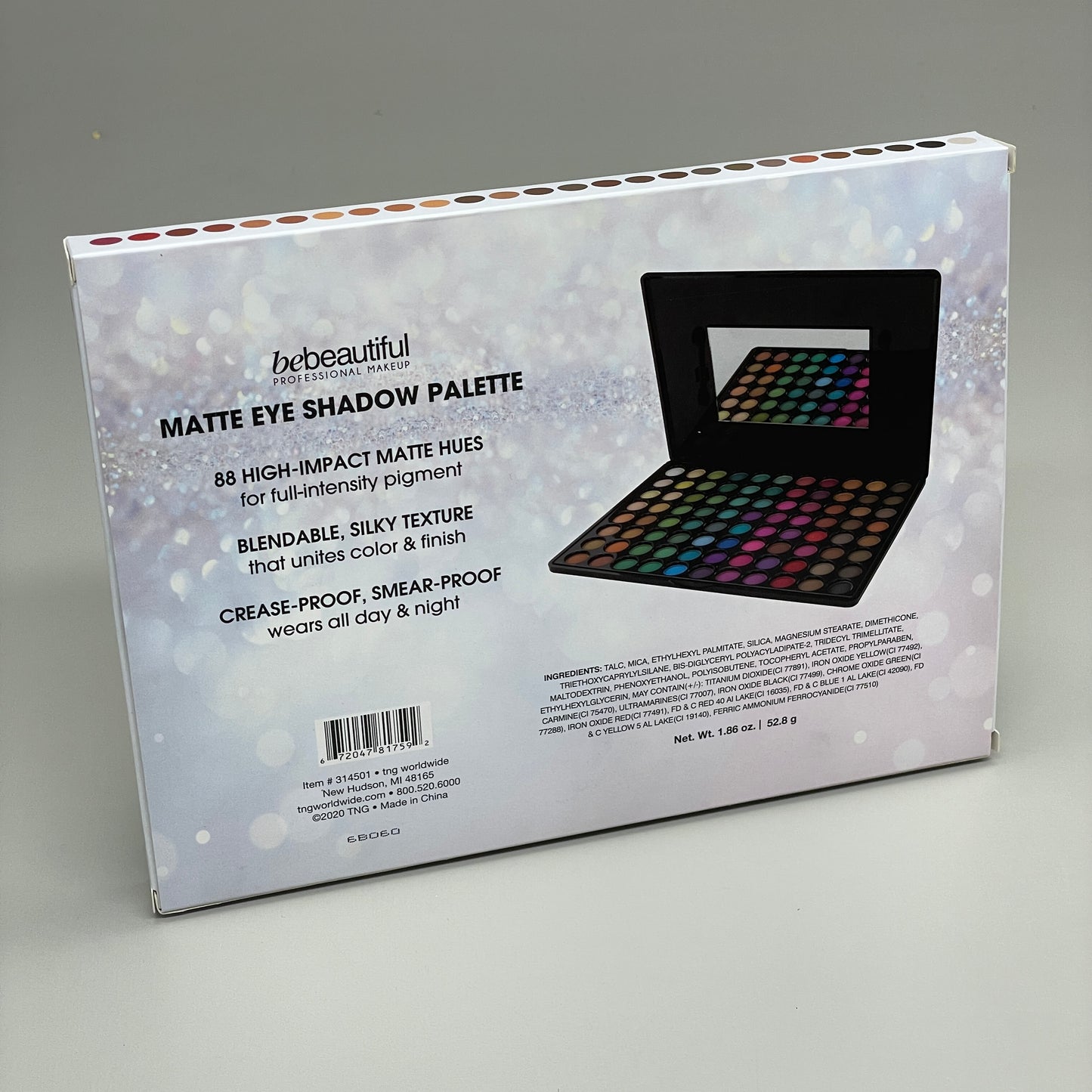 BEBEAUTIFUL Professional Makeup Eye Shadow 88 Matte Palette 314501