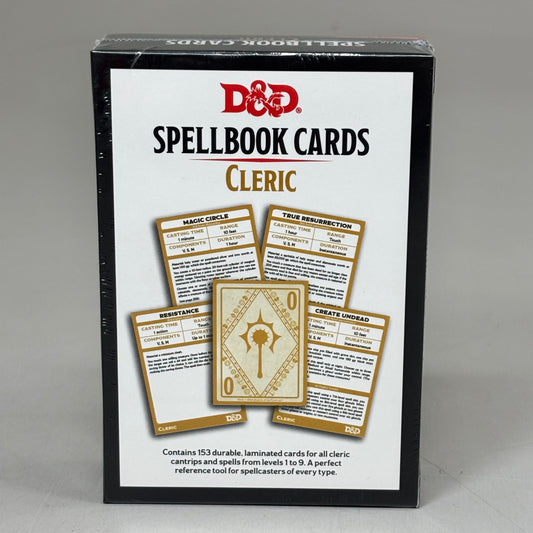 DUNGEONS & DRAGONS Spell Book Cards Cleric 153 Durable Laminated Cards C56660000