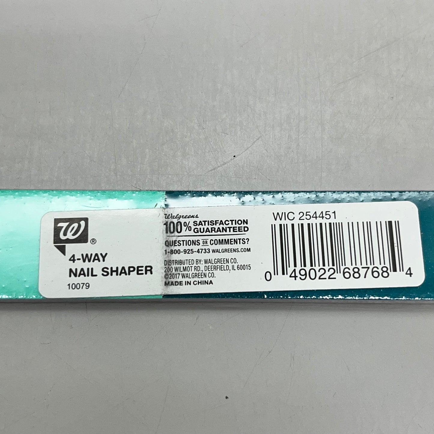 WALGREENS (6 PACK!) 4-Way Nail Shaper Nail File Coarse to Fine 7" WIC 254451