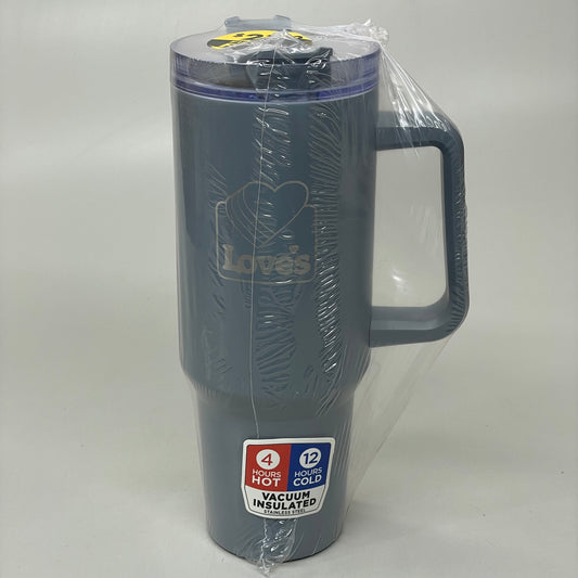 ZA@ EASYGO DRINKWARE Love's Vacuum Insulated Stainless Steel Mug 40oz Gray (AS-IS)