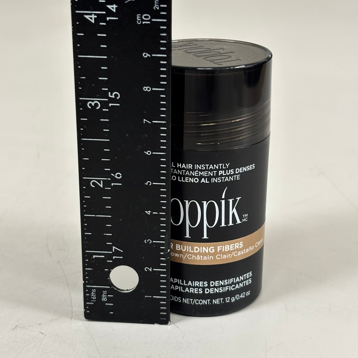 TOPPIK Safe & Natural Hair Building Fibers All Hair Types 0.42 oz Light Brown 548120