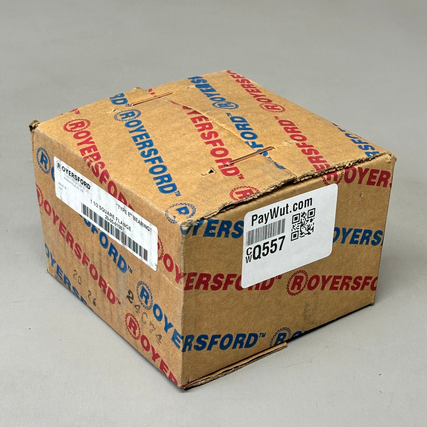 ROYERSFORD Type E 4-Bolt Square Flange Bearing 1-1/2" Dual Locking 20-05-0108