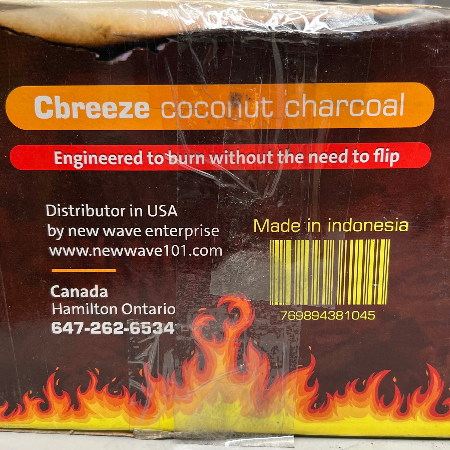 C-BREEZE (10 PACK) Coconut Charcoal Briquettes 10 KG (22 Pounds)