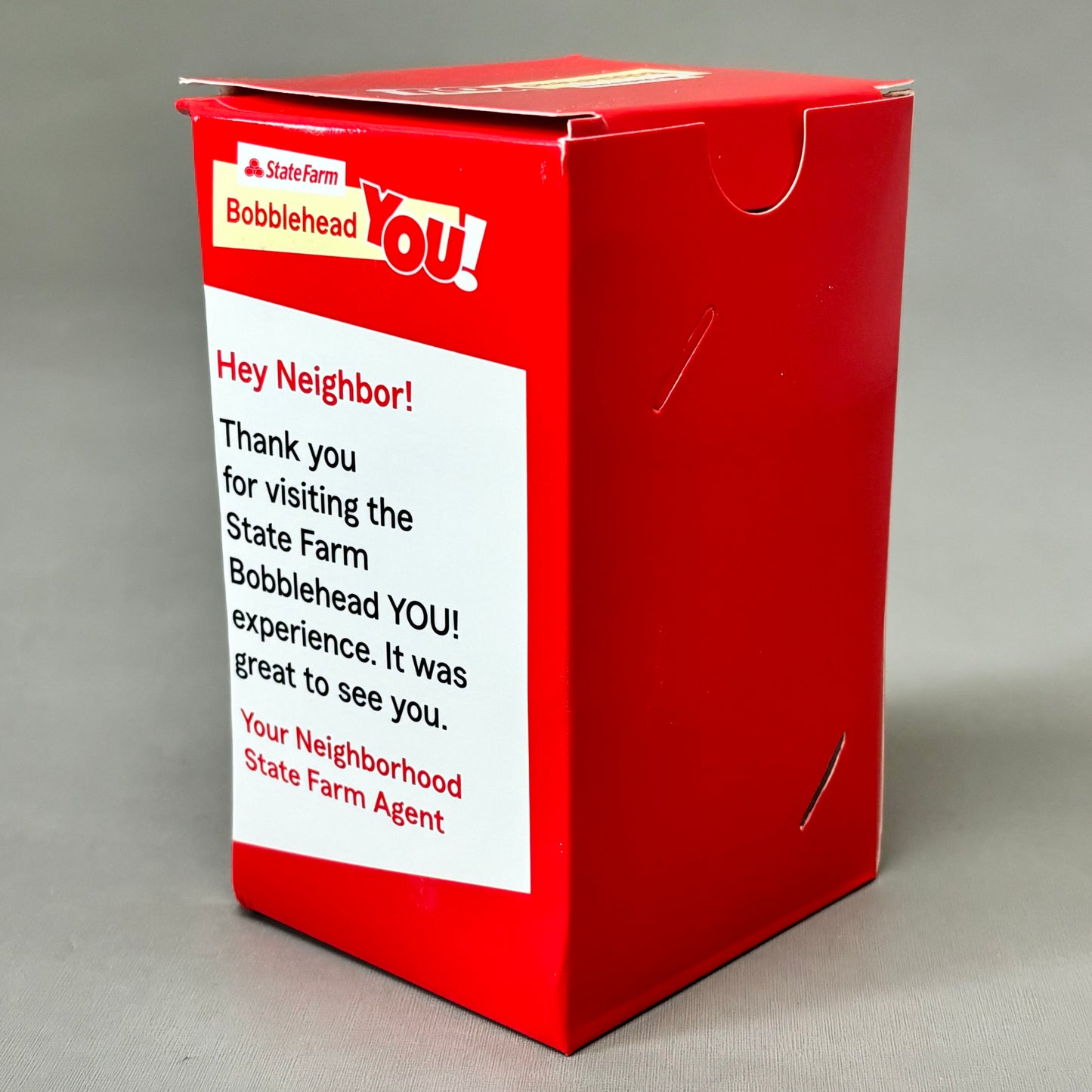 STATE FARM Company Football Player Bobble Head YOU Photograph Distressed Box As-is