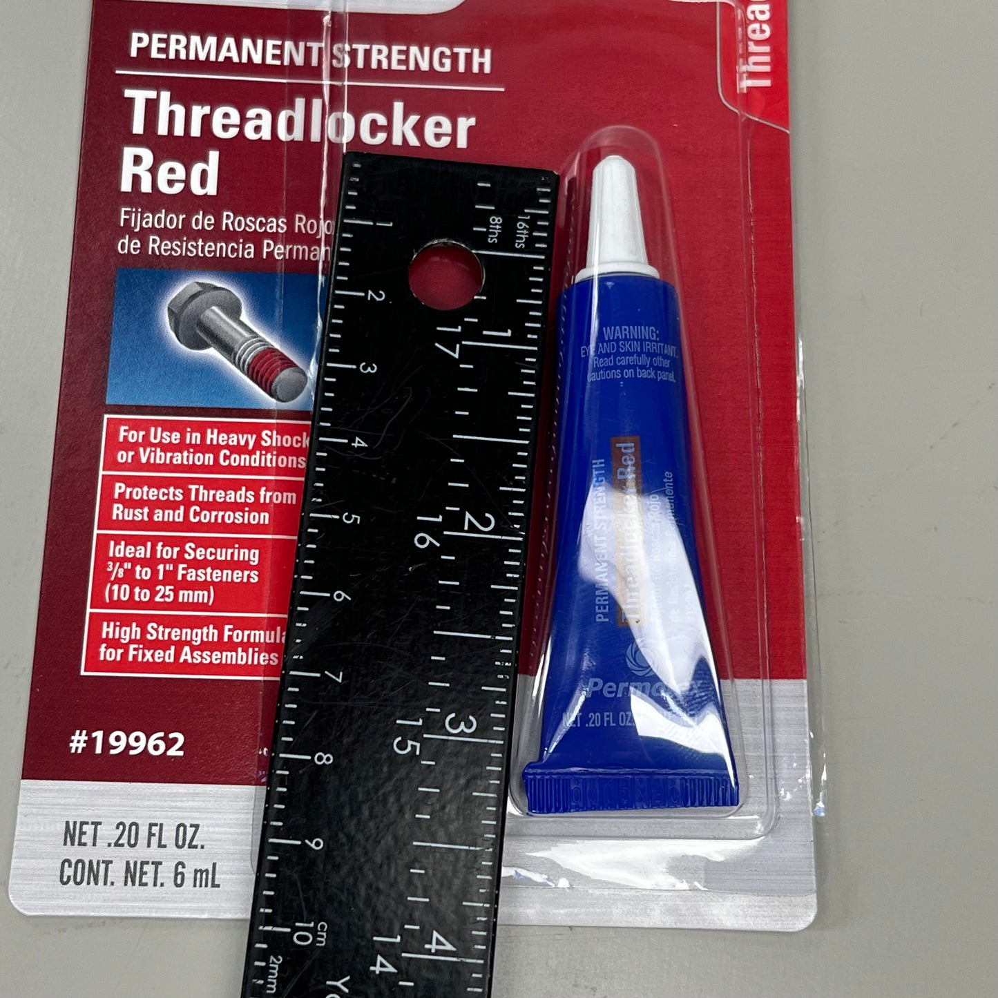 PERMATEX 2-PACK! Threadlocker Red Permanent Strength 3/8" - 1" 19962 .2oz (New)