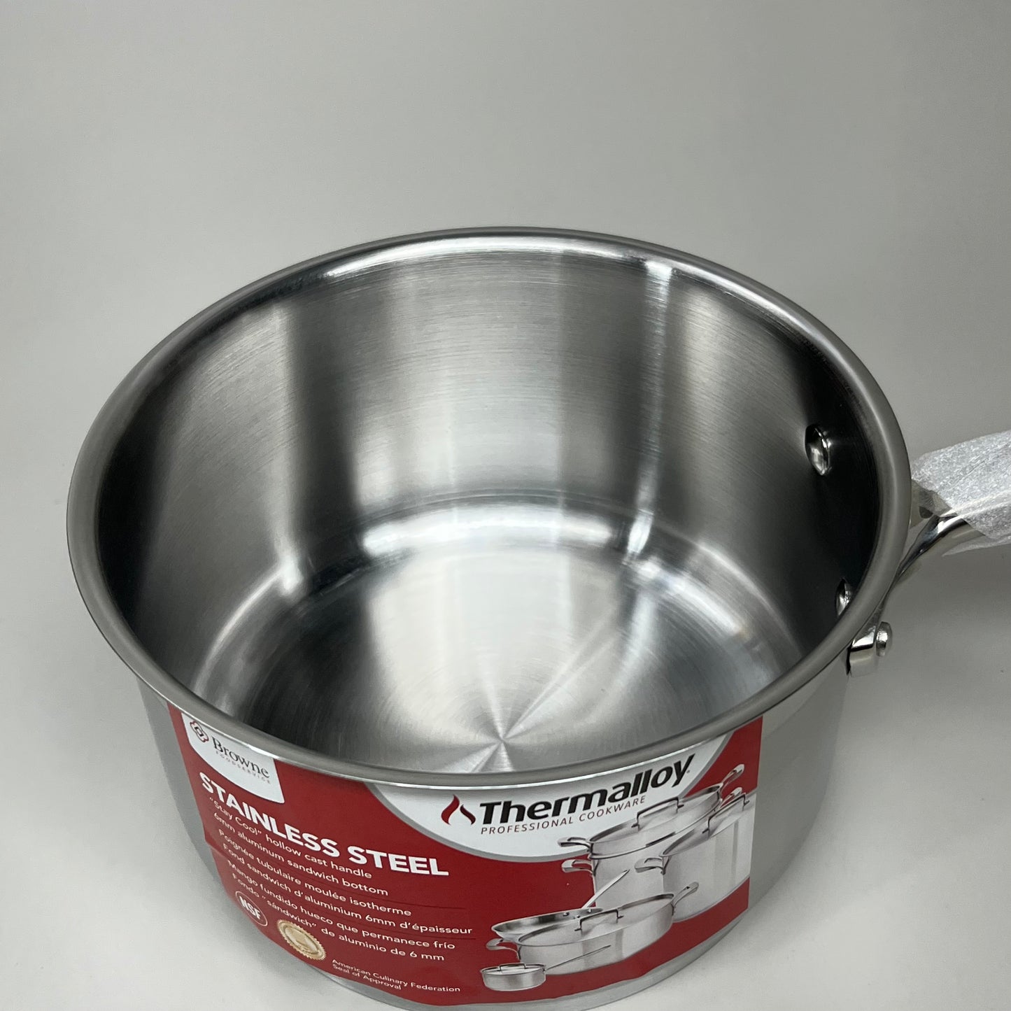 BROWNE Thermalloy Deep Sauce Pan w/ ergonomic handle 5724032 (New)