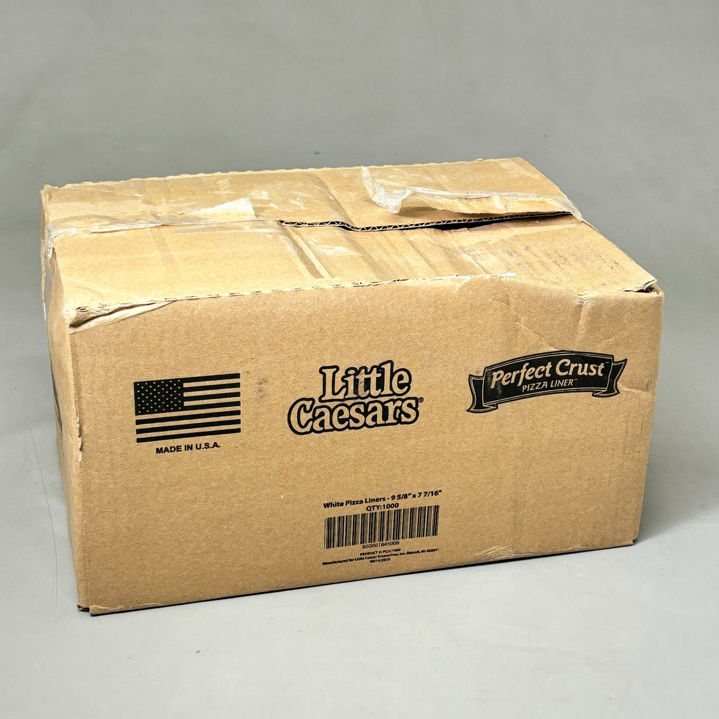 ZA@ LITTLE CEASARS (1000 PACK) Pizza Liners 9 5/8" x 7 7/16" White As-is Slightly Damaged Box B