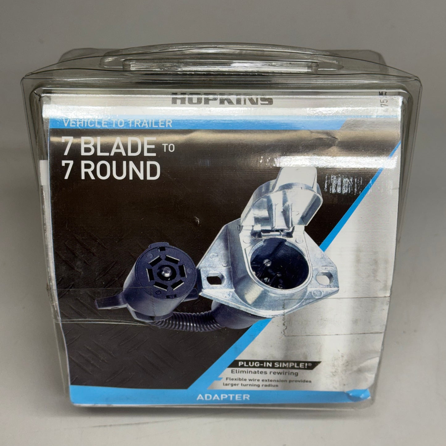 HOPKINS TOWING SOLUTIONS 7 Blade To 7 Round Vehicle To Trailer Adapter 47595