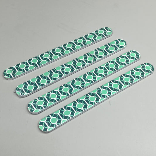 WALGREENS (4 PACK!) Pattern Nail File 7" Green Circles WIC 254462