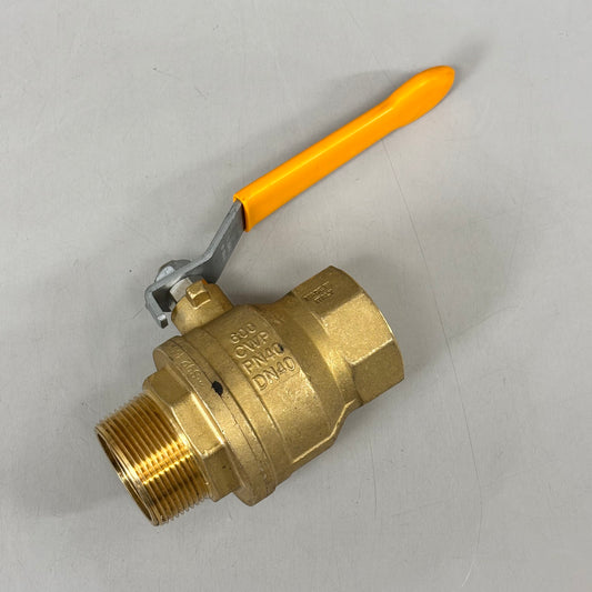 RUBINC Threaded Ball Brass Valve S95 600 CWP PN40 DN40 1-1/2" Made in Italy