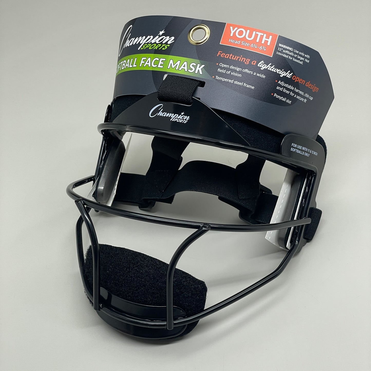 CHAMPION SPORTS Youth Softball Fielder's Face Mask Black FMYBK