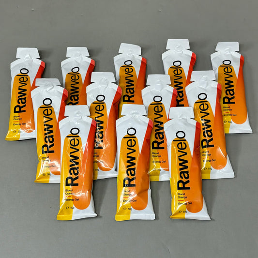 ZA@ RAWVELO (12 PACK) Energy Gels All Natural Blood Orange Cycling Hiking Running 11/25 Q