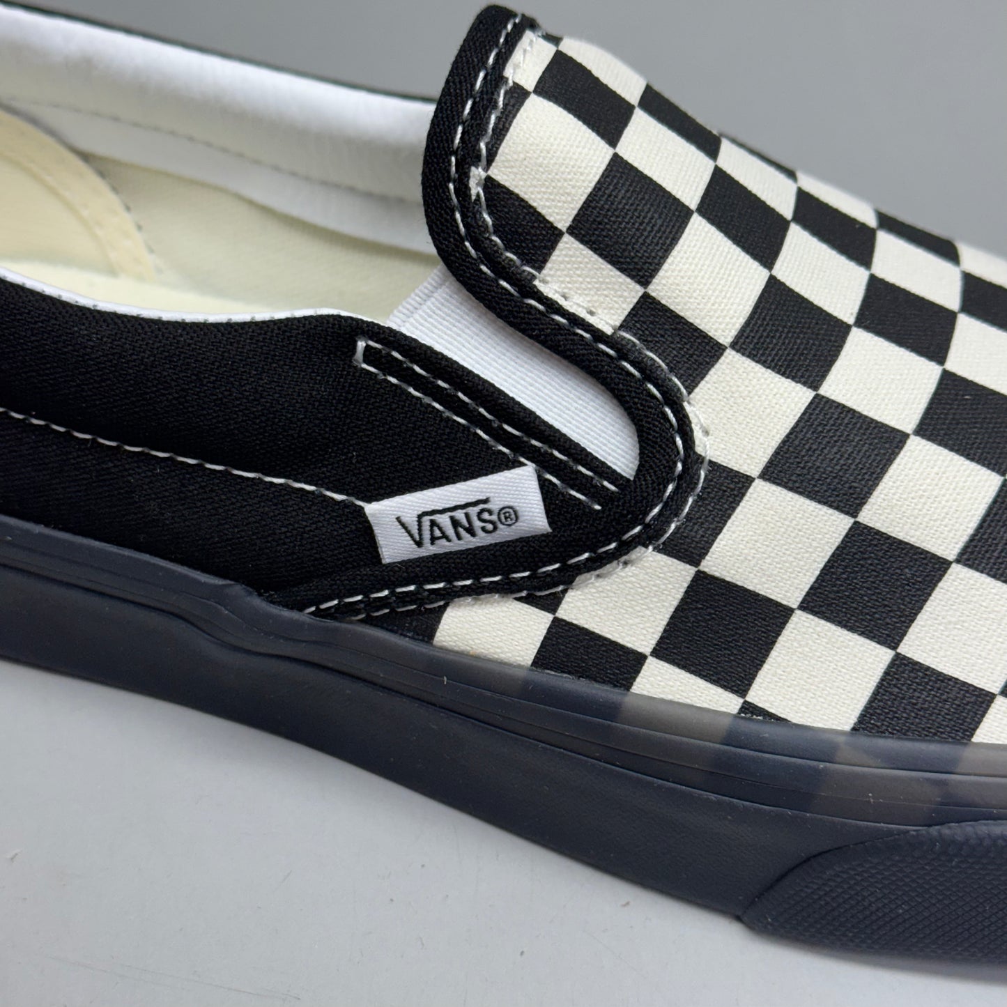 VANS Classic Slip-On Shoe Sz Men's 11.0 Checkerboard White/Black VN000 ...