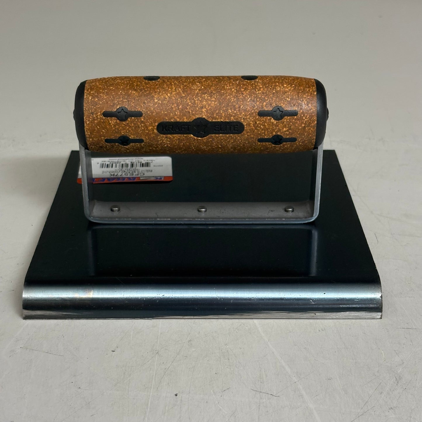 KRAFT TOOL CO Blue Steel Edger with Cork Handle 6" x 6" 1/2"R CF577K (New)