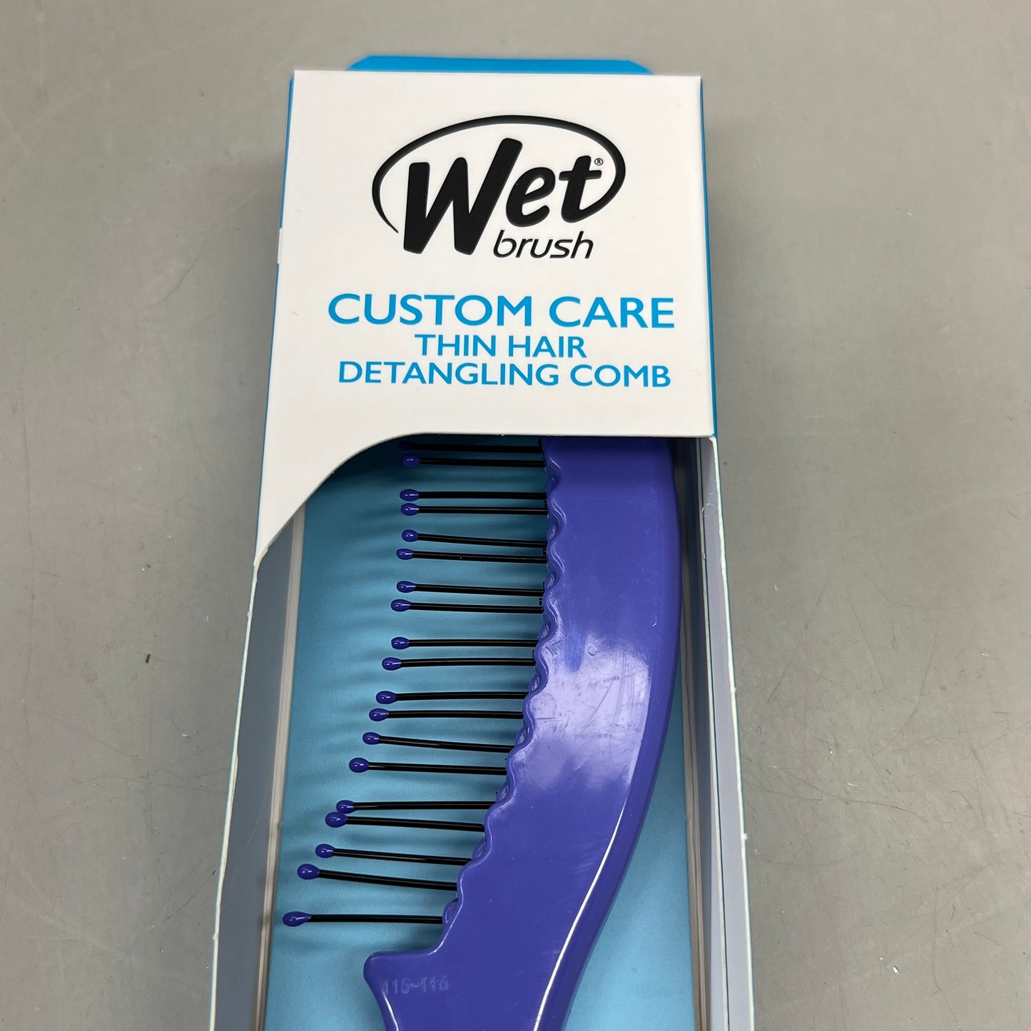 WET BRUSH (2-PACK!) Custom Care Thin Hair Detangling Comb Purple 0620WCCPURP