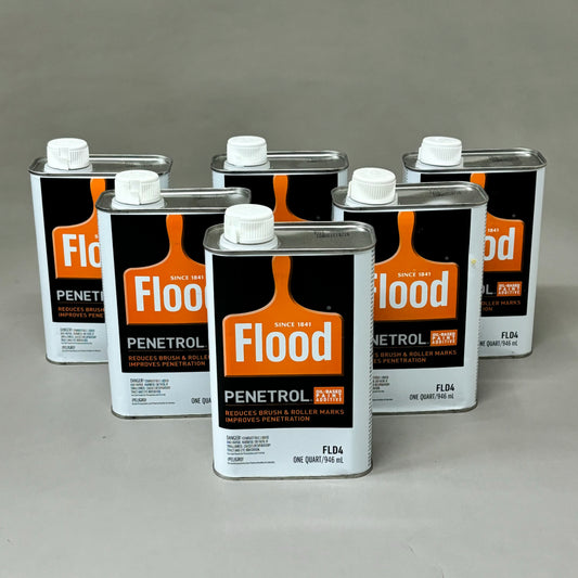 FLOOD (6 PACK, 1 QUART EACH) Penetrol Oil-Based Paint Additive Clear FLD4 (New Other)