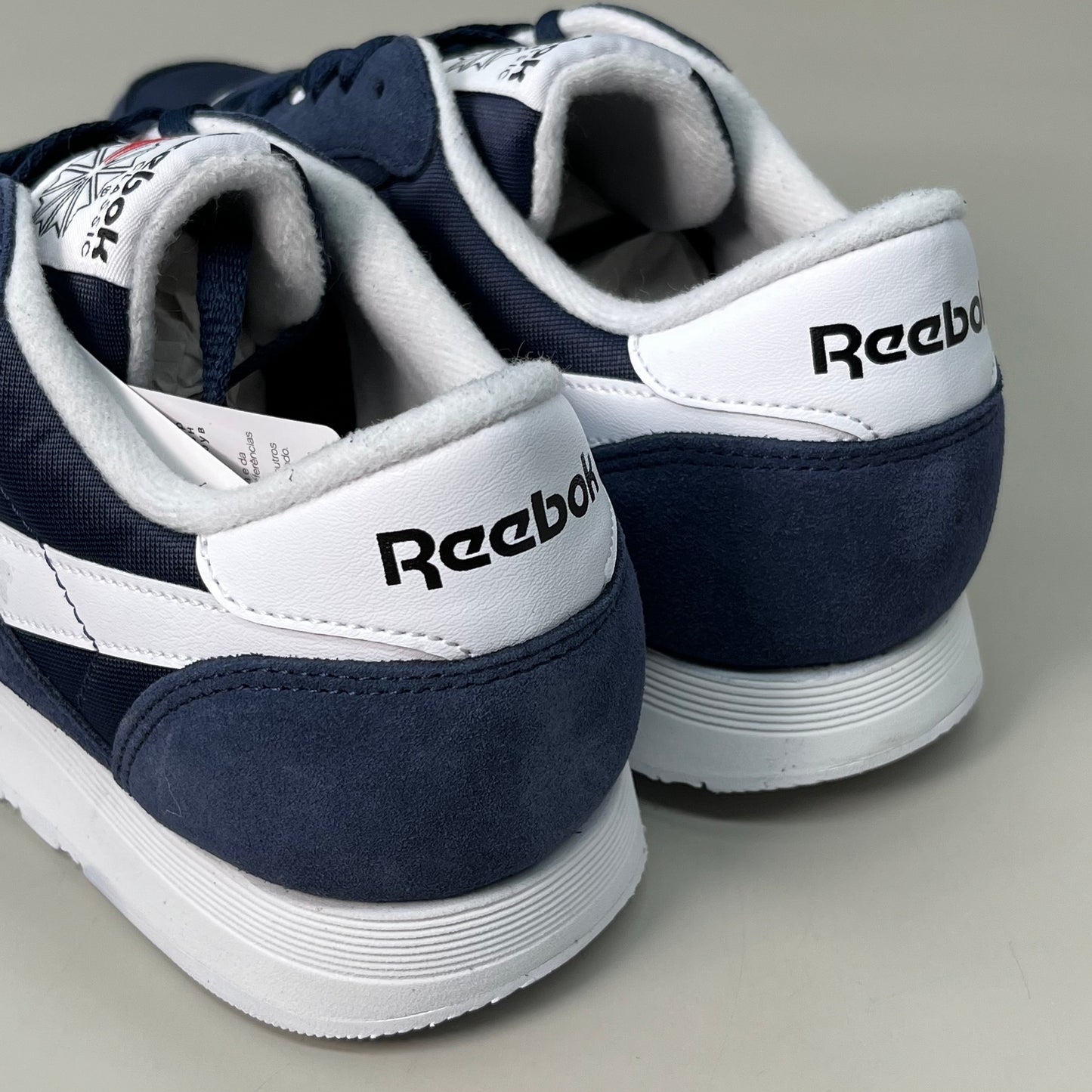 REEBOK Classic Nylon Men's Running Shoes U.S/Sz-8.5 Blue/White GY7234 (New)