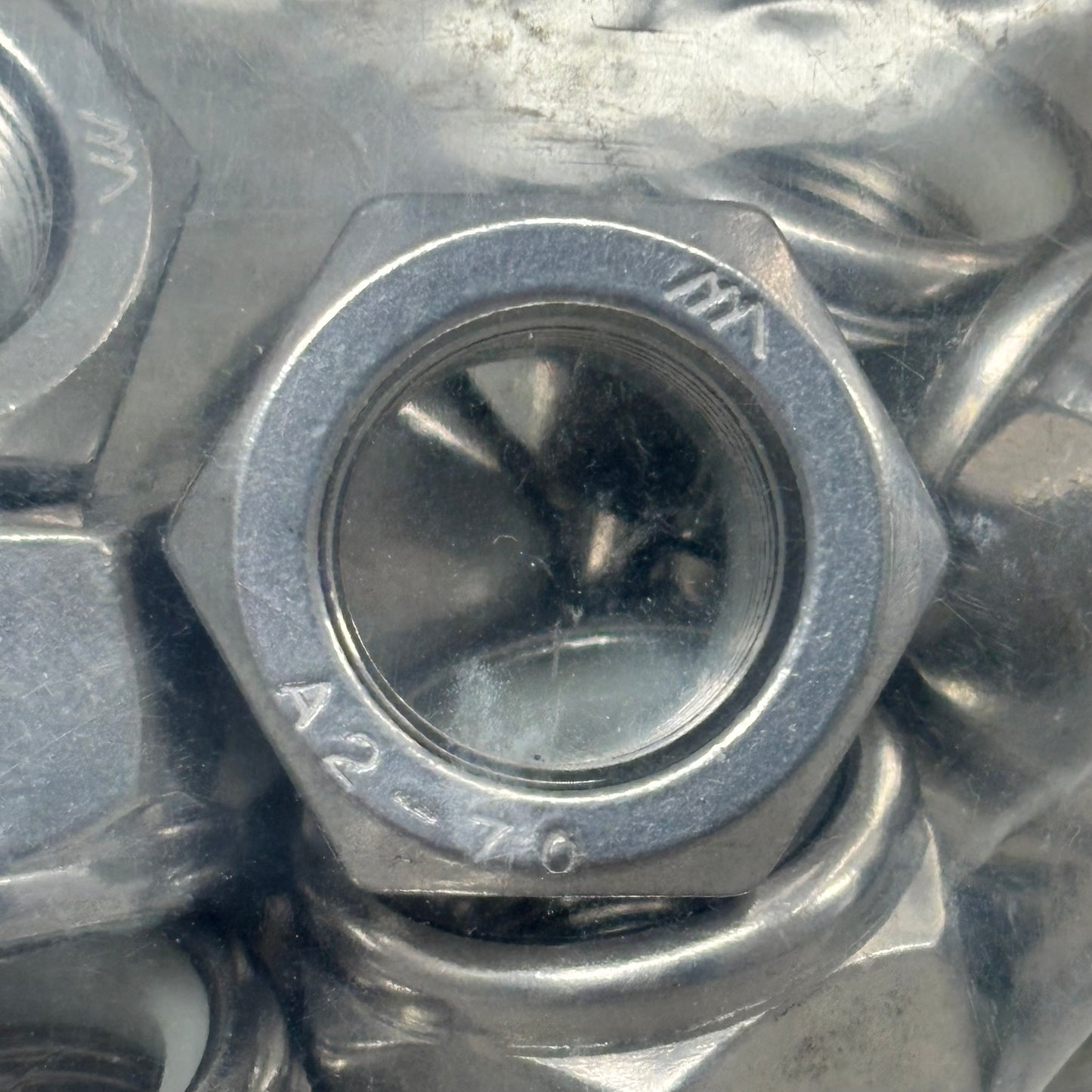 METRIC THREADED PRODUCTS (30 PACK) Nylon Insert Locknuts  M20-1.50  Chrome 985-S.S A2-70