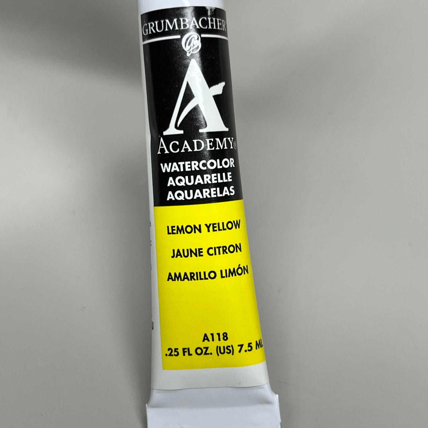 GRUMBACHER 6-PACK! Academy Watercolor Paint Lemon Yellow .25 fl oz / 7.5 ml A118 (New)