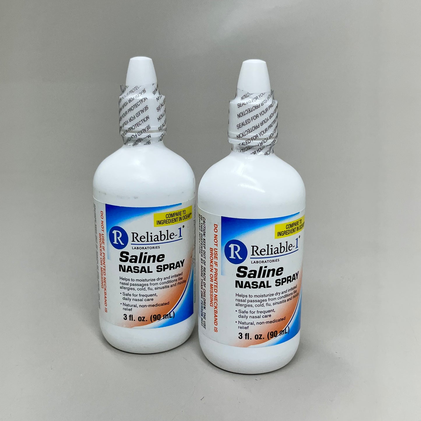 RELIABLE-1 (2 PACK) Saline Nasal Spray 3fl oz (90mL) SM23092 Exp. 12/2026