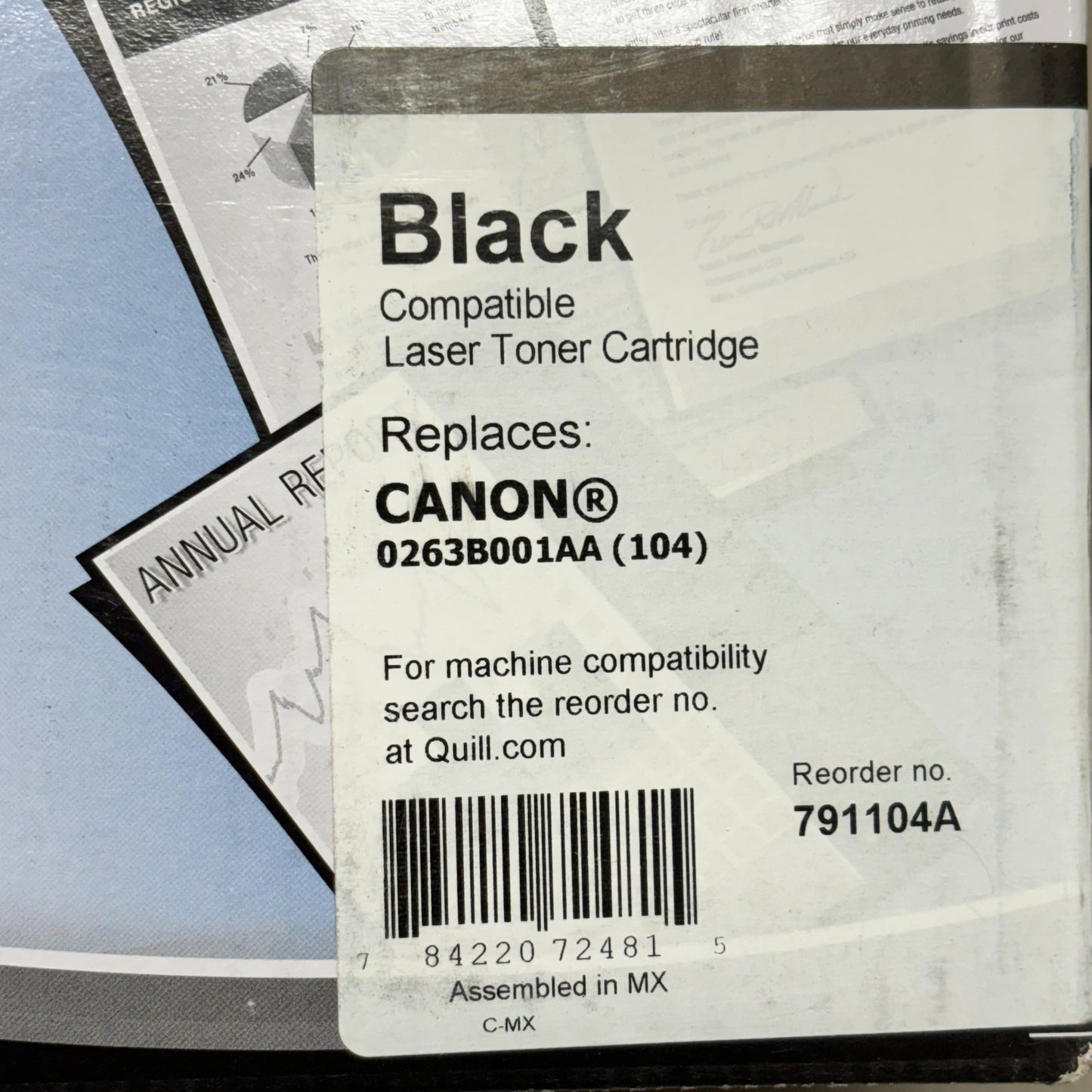 QUILL Laser Toner Cartridge Canon 13" 6.5" Black 791104A